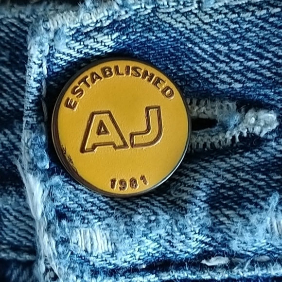 AJ/Armani Distressed Bootcut Jeans sz 32 - Picture 4 of 13